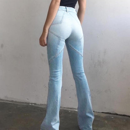 Women's Flare Bell Bottom Jeans Y2K Vintage Low Rise
