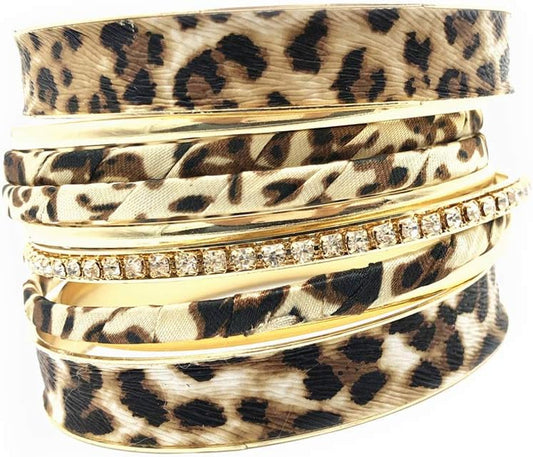 Leopard Bangle Bracelets for Women