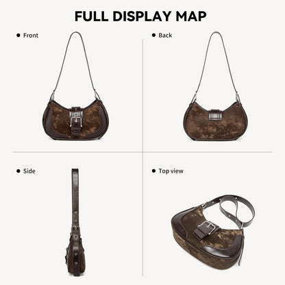 Y2k purse Shoulder Bag for Women Small Crescent Purses and Handbags