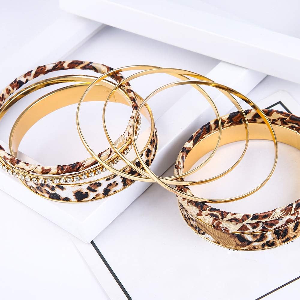Leopard Bangle Bracelets for Women