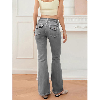 Women's Flare Bell Bottom Jeans Y2K Vintage Low Rise
