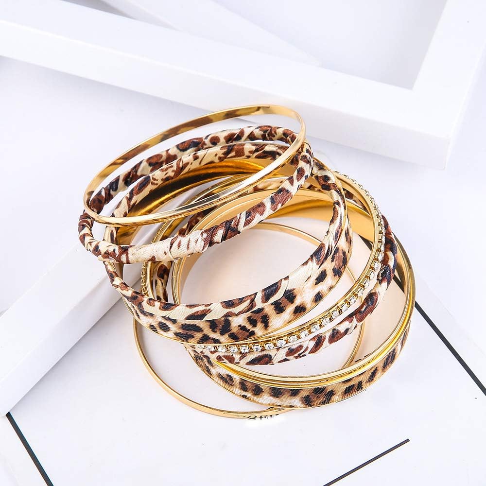 Leopard Bangle Bracelets for Women