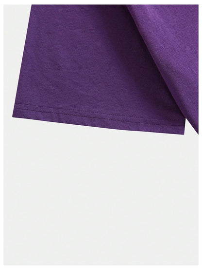 SOLY HUX Men's Letter Print Graphic T Shirt Short Sleeve Round Neck Summer Tee Tops