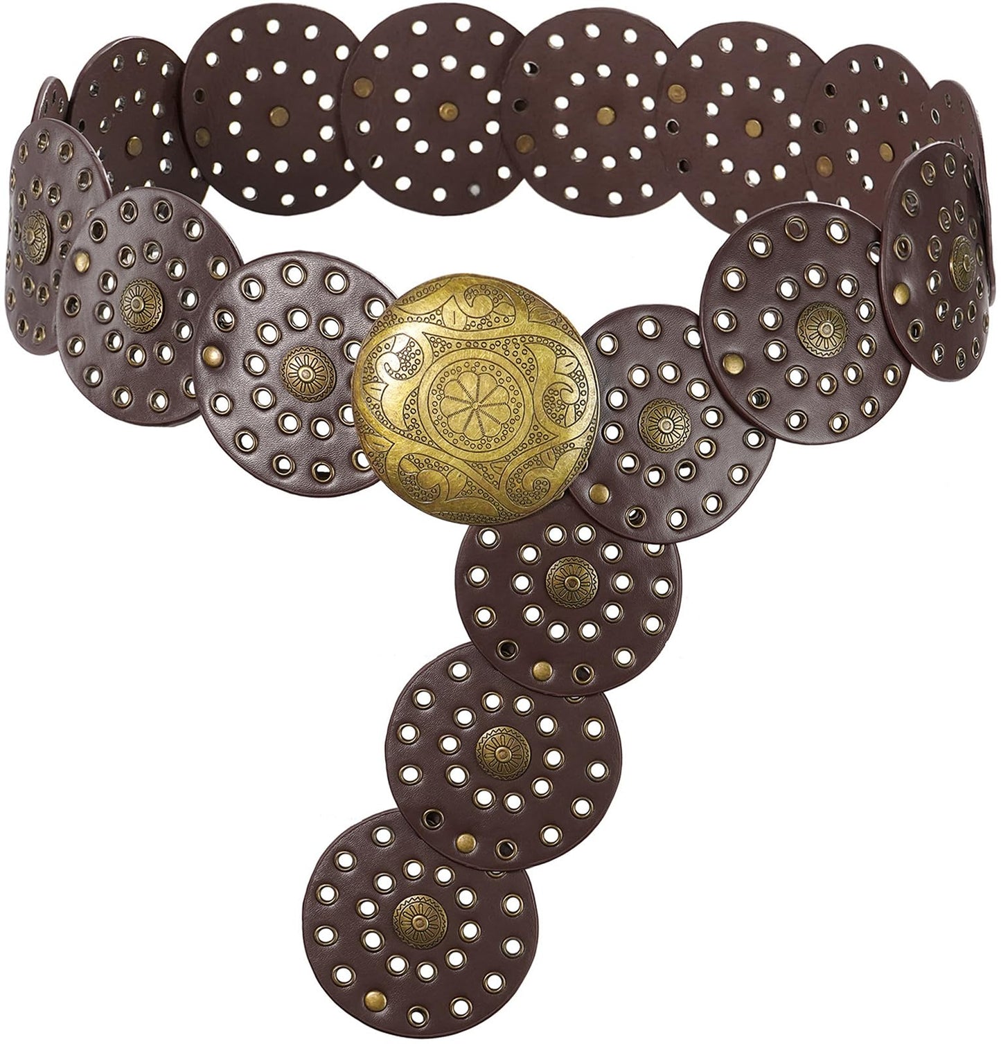 Wide Disc Vintage Chunky Waist Belt