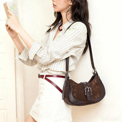 Y2k purse Shoulder Bag for Women Small Crescent Purses and Handbags