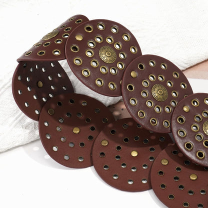 Wide Disc Vintage Chunky Waist Belt