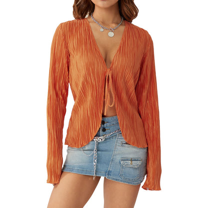 Women Bell Long Sleeve Cardigan