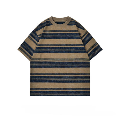 Men's Y2K Striped Baggy T-Shirt