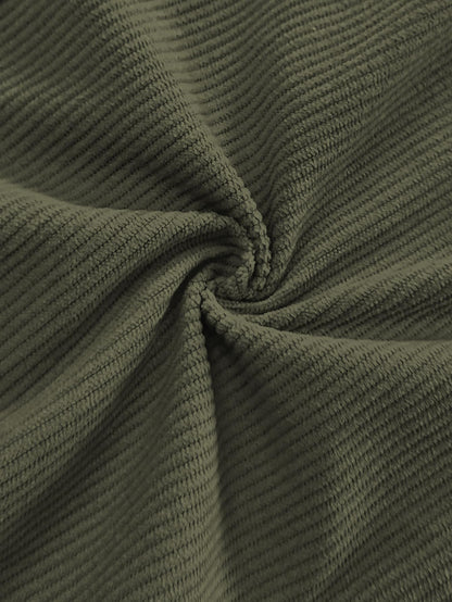 Mens Corduroy Casual Pants Fashion Loose Fit Wide Leg Pants Straight Sweatpants Elastic Waist Drawstring