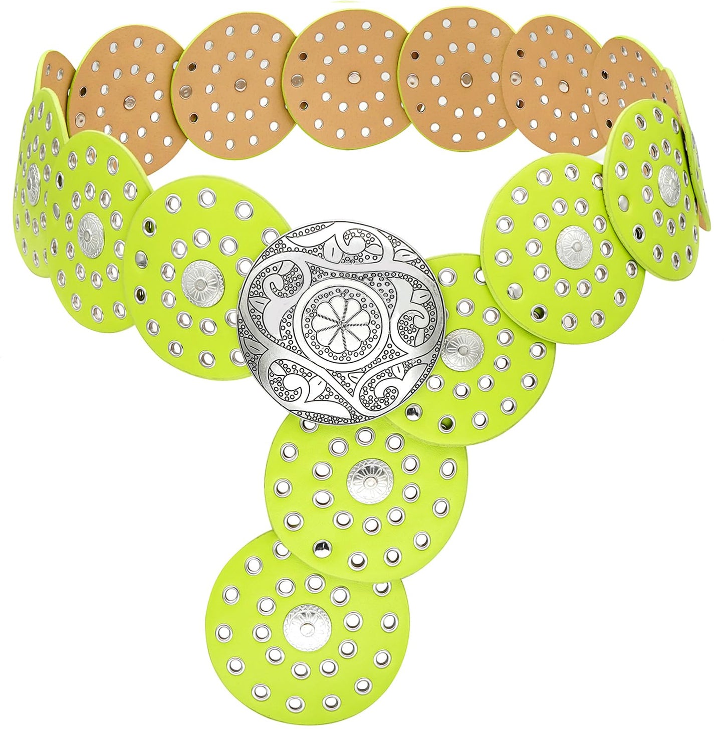 Wide Disc Vintage Chunky Waist Belt