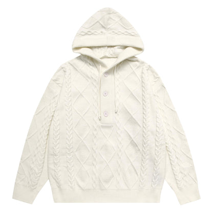 Mens Oversized Sweater Unisex Long Sleeve Cable Knit Sweaters