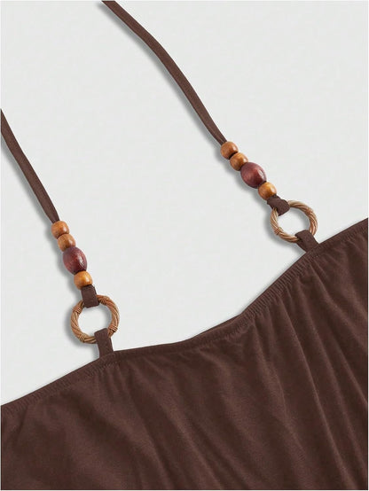 Women's Y2k Halter Tops Hippie Off The Shoulder