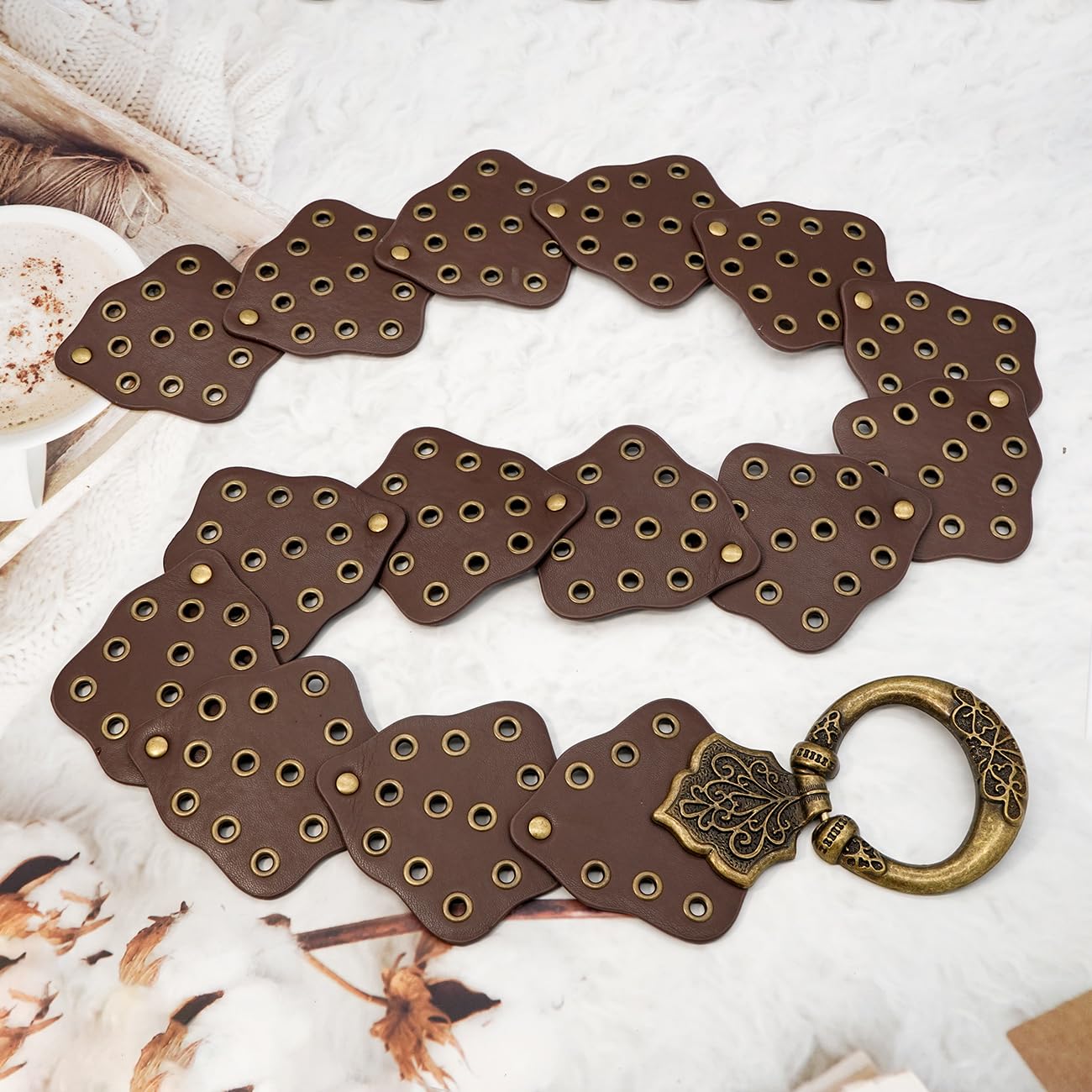 Wide Disc Vintage Chunky Waist Belt