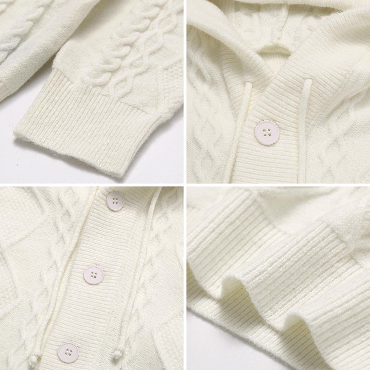 Mens Oversized Sweater Unisex Long Sleeve Cable Knit Sweaters