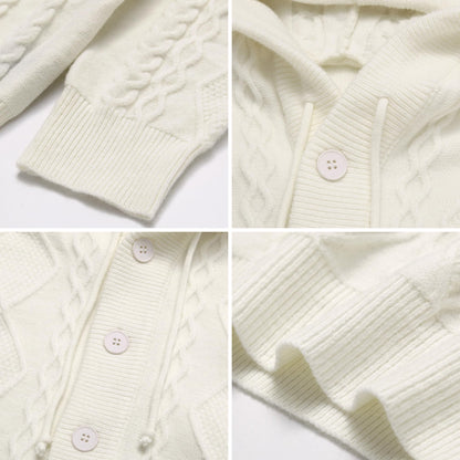 Mens Oversized Sweater Unisex Long Sleeve Cable Knit Sweaters