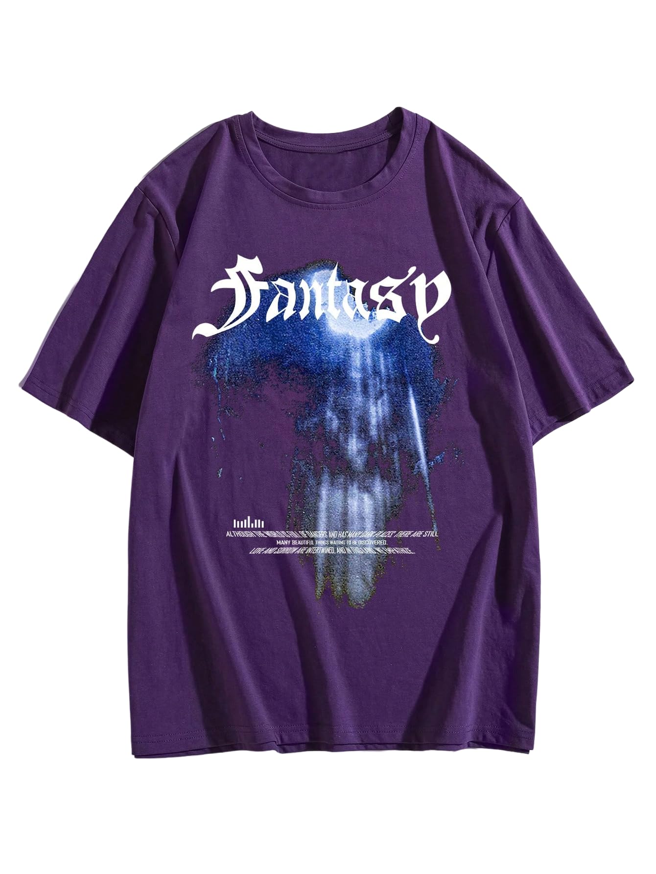 SOLY HUX Men's Letter Print Graphic T Shirt Short Sleeve Round Neck Summer Tee Tops