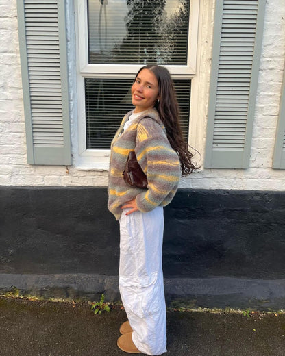 Women's Y2K V Neck Button Down Cardigan Sweater