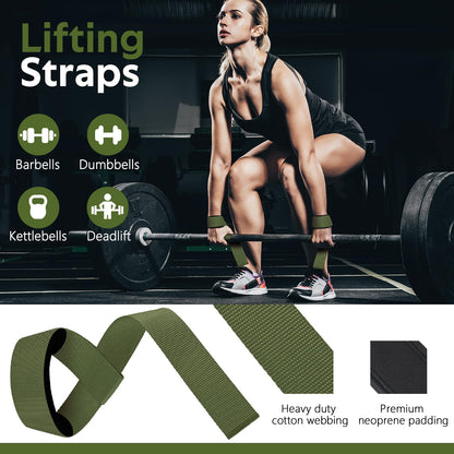 WALITO 7Pcs Barbell Pad Set for Hip Thrust - Squat Pad,Gym Accessories for Women with Bar Bad,Bench Press, with Gym Ankle Straps,Resistance Bands for Working Out,Lifting Strap,Carry Bag