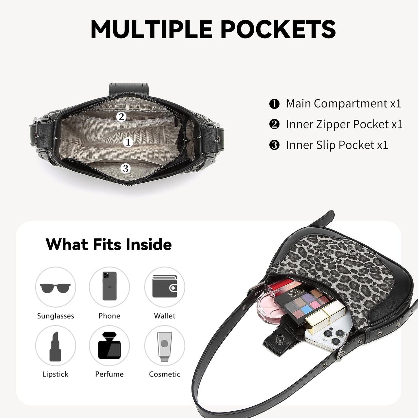 Y2k purse Shoulder Bag for Women Small Crescent Purses and Handbags