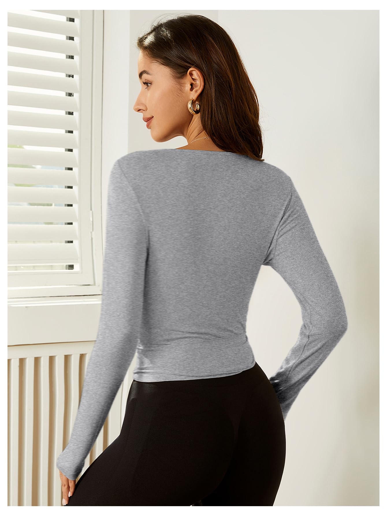 Women's Pilates Outfits Wrapped shirt