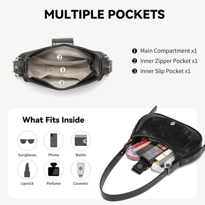 Y2k purse Shoulder Bag for Women Small Crescent Purses and Handbags