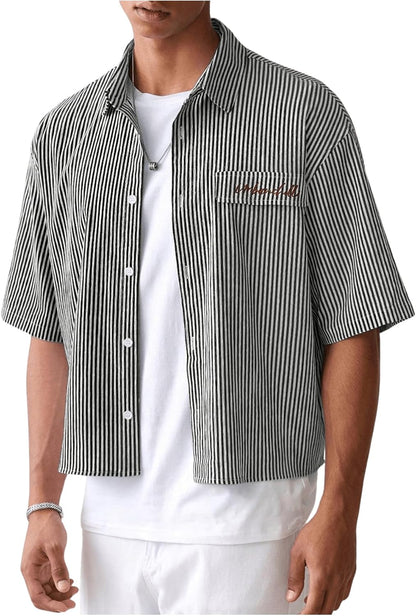 Men's Striped Button Down top
