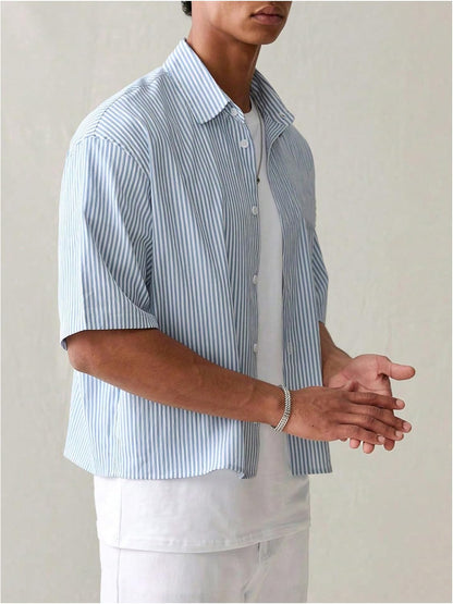 Men's Striped Button Down top