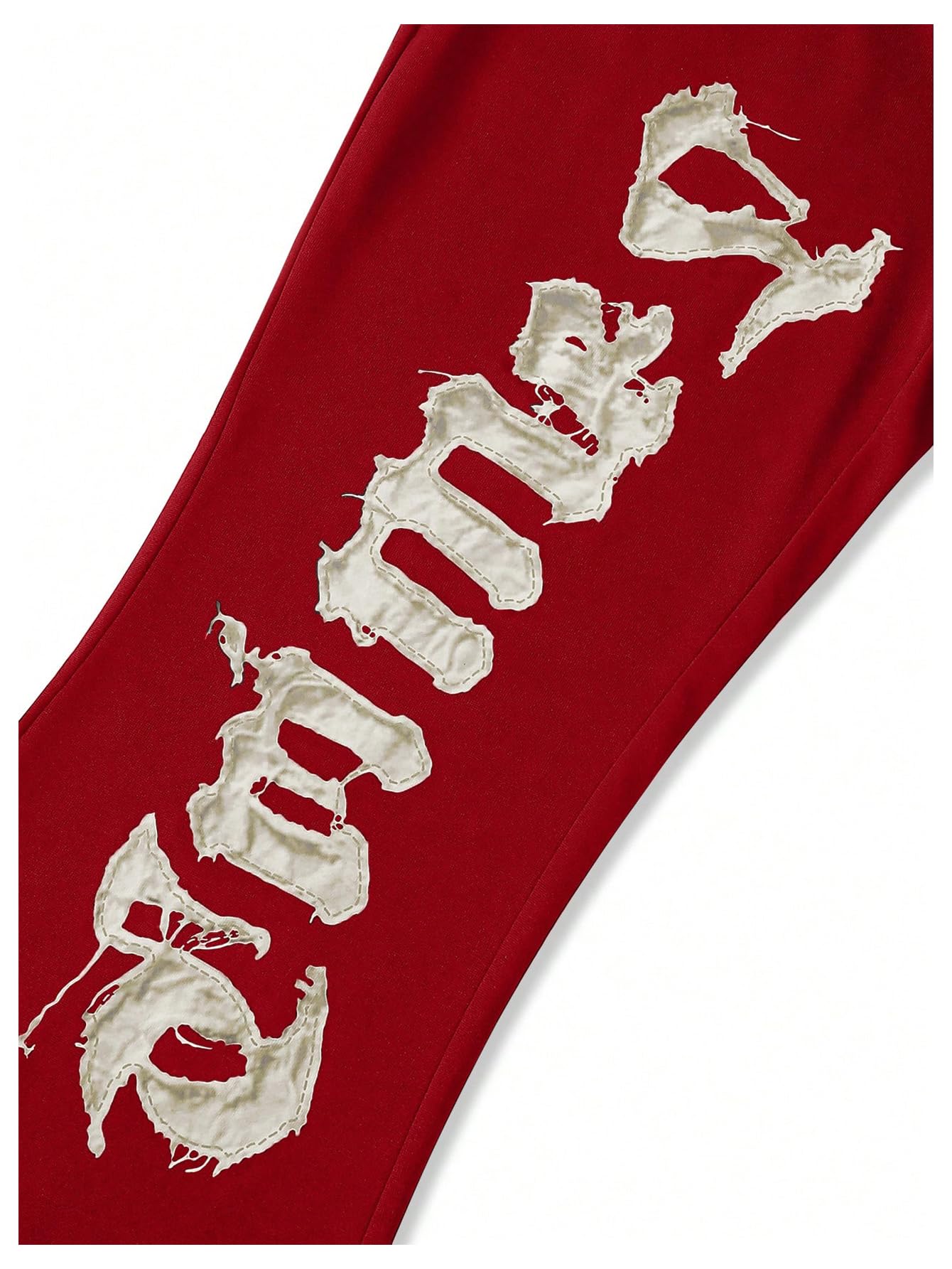 Men's Graphic Cross Print Flare Sweatpants Y2k Casual Pants