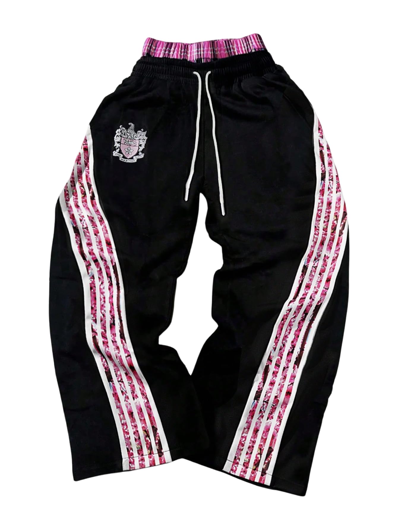 Men's Baggy Sweatpants Y2k Striped Side Wide Leg Pants Streetwear