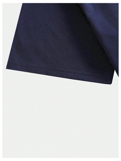 SOLY HUX Men's Letter Print Graphic T Shirt Short Sleeve Round Neck Summer Tee Tops