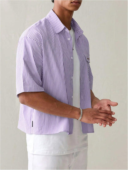 Men's Striped Button Down top