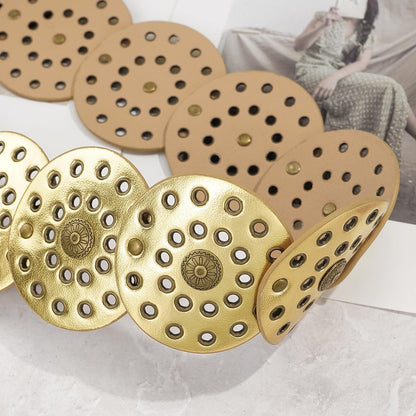 Wide Disc Vintage Chunky Waist Belt