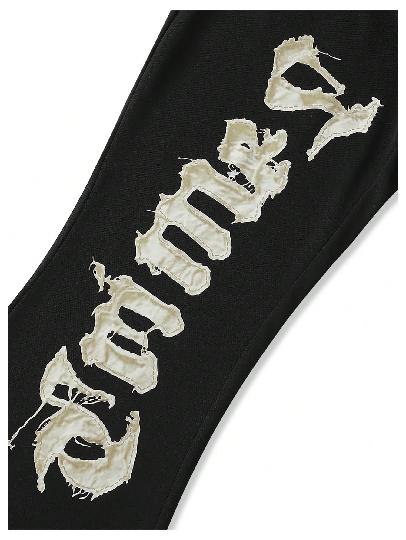 Men's Graphic Cross Print Flare Sweatpants Y2k Casual Pants