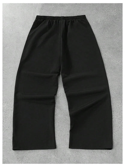 Men's Graphic Cross Print Flare Sweatpants Y2k Casual Pants