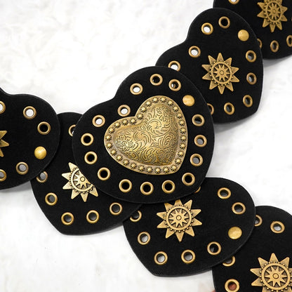 Wide Disc Vintage Chunky Waist Belt