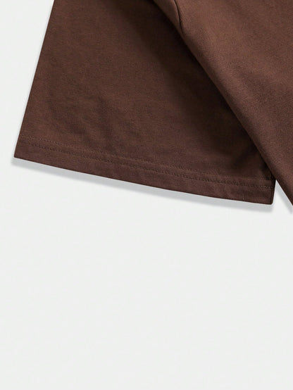 SOLY HUX Men's Letter Print Graphic T Shirt Short Sleeve Round Neck Summer Tee Tops