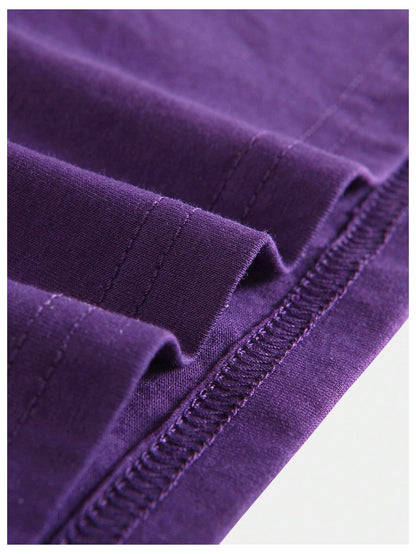 SOLY HUX Men's Letter Print Graphic T Shirt Short Sleeve Round Neck Summer Tee Tops