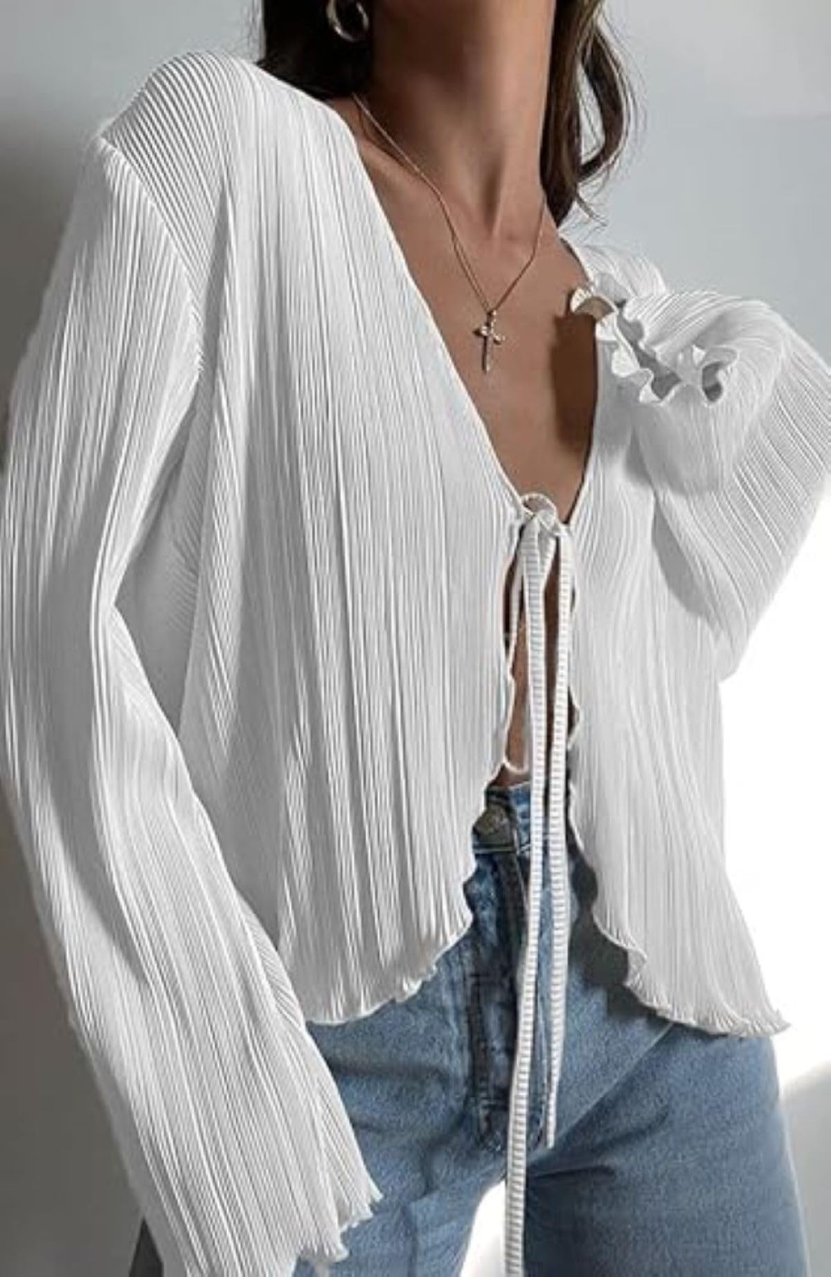 Women Bell Long Sleeve Cardigan