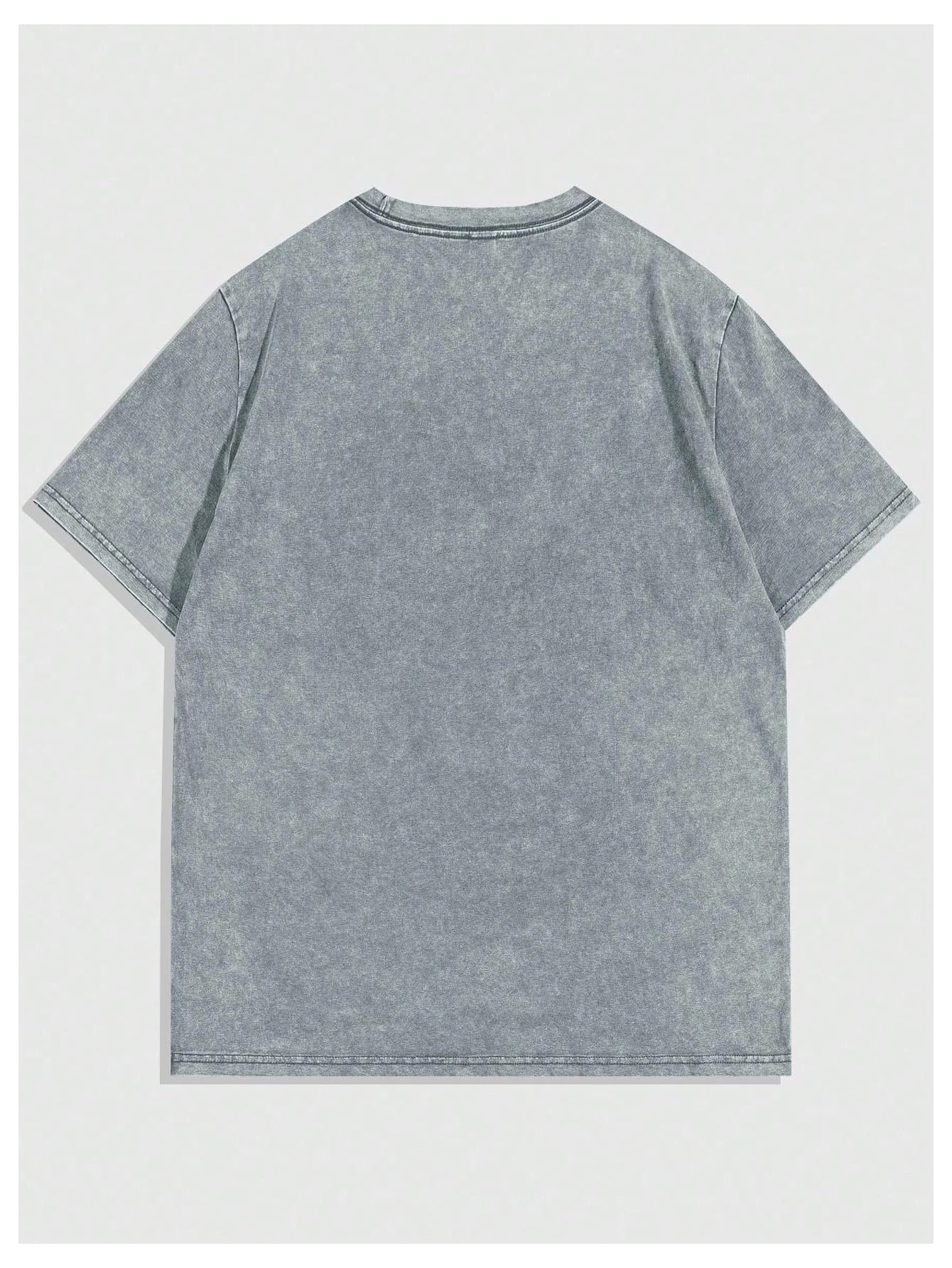 SOLY HUX Men's Letter Print Graphic T Shirt Short Sleeve Round Neck Summer Tee Tops