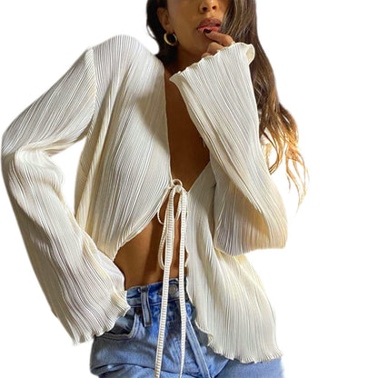 Women Bell Long Sleeve Cardigan