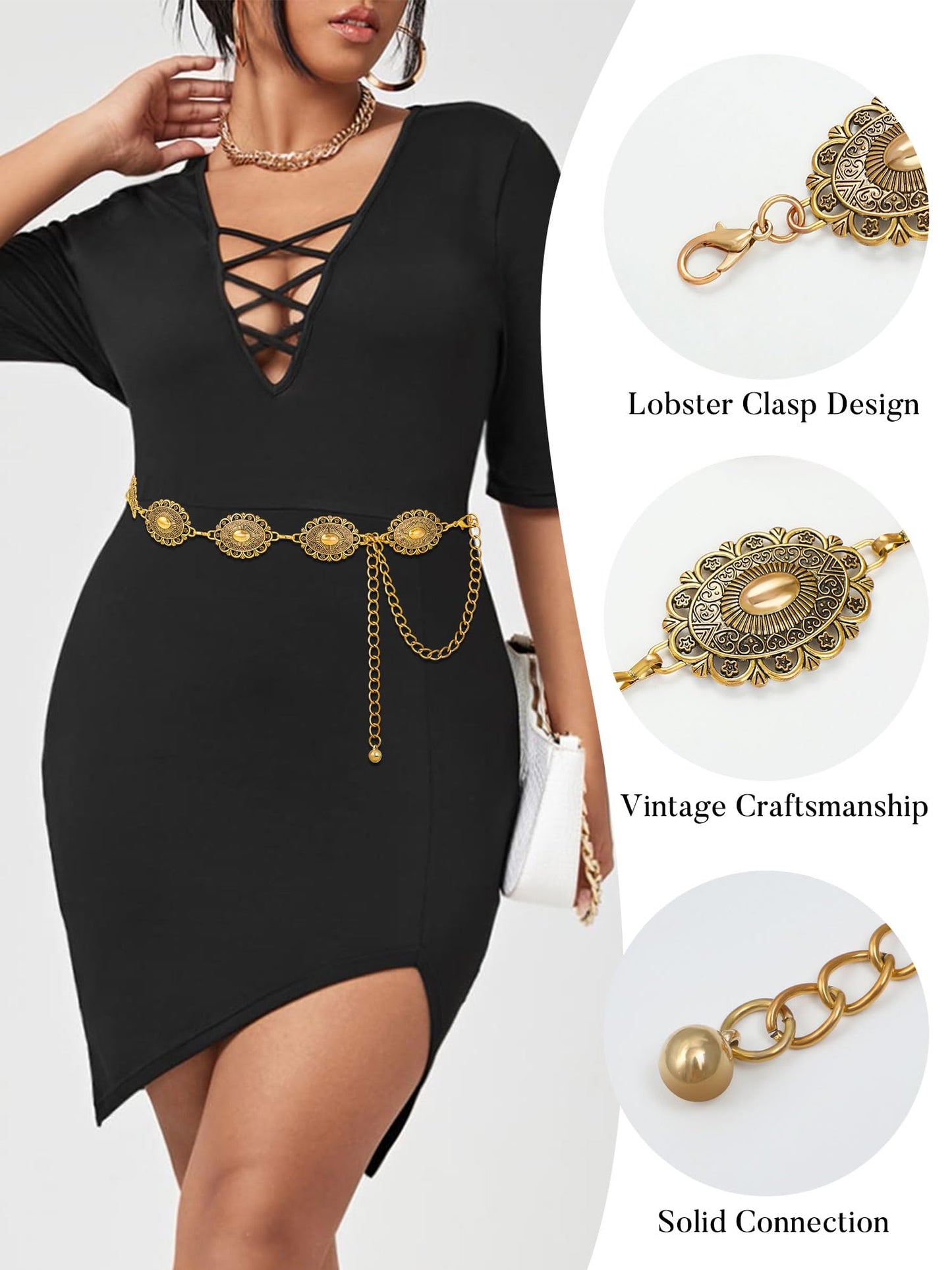 Metal Waist Chain Link Belt