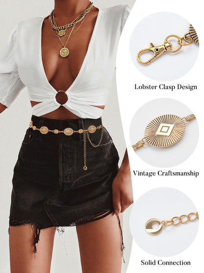 Metal Waist Chain Link Belt