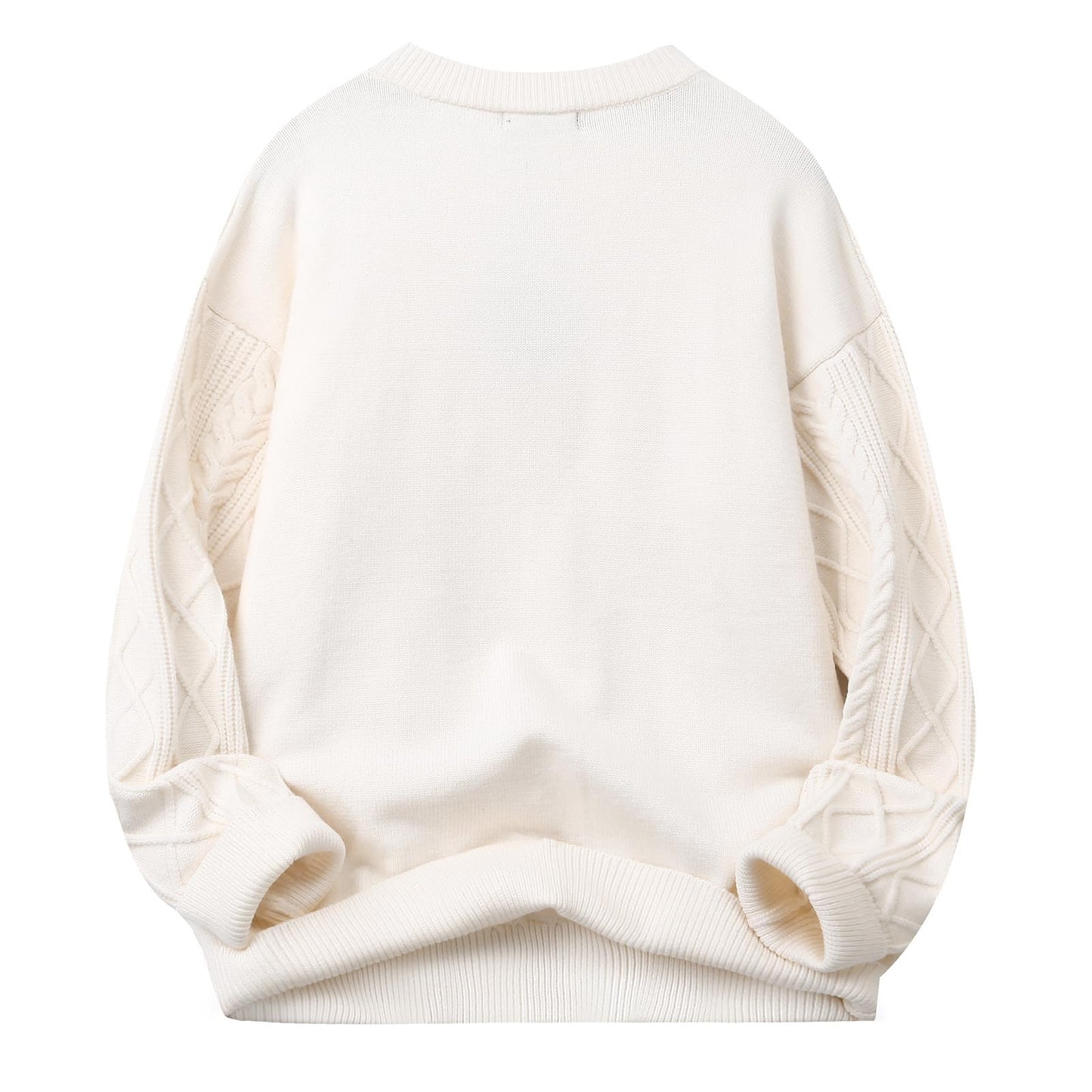 Mens Oversized Sweater Unisex Long Sleeve Cable Knit Sweaters