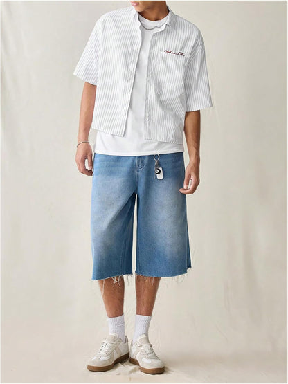 Men's Striped Button Down top