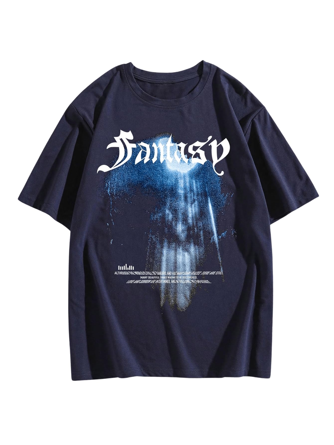 SOLY HUX Men's Letter Print Graphic T Shirt Short Sleeve Round Neck Summer Tee Tops