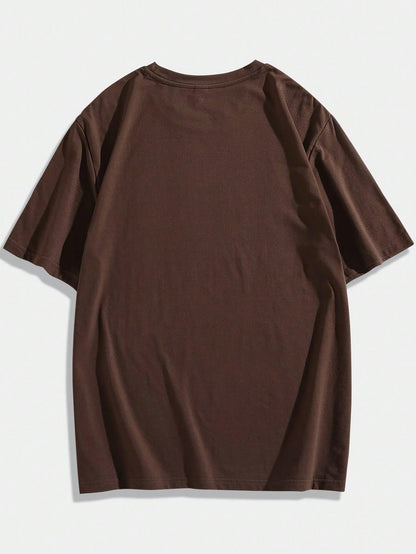 SOLY HUX Men's Letter Print Graphic T Shirt Short Sleeve Round Neck Summer Tee Tops