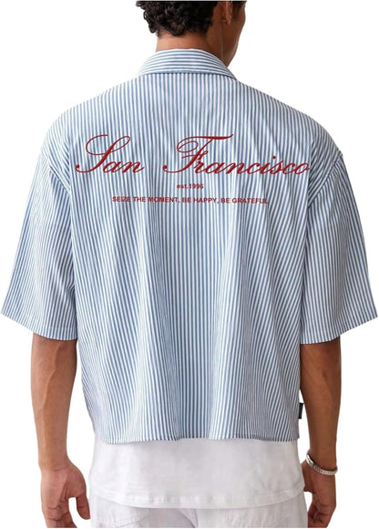 Men's Striped Button Down top