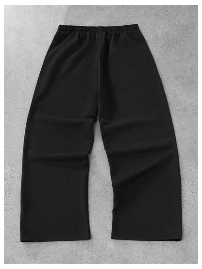 Men's Graphic Cross Print Flare Sweatpants Y2k Casual Pants