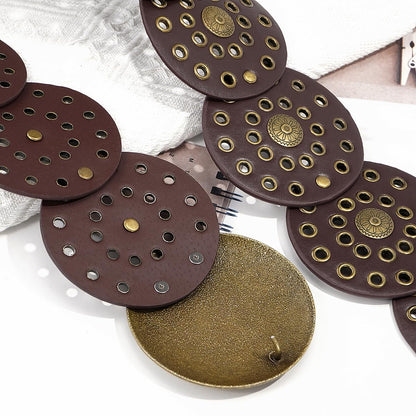 Wide Disc Vintage Chunky Waist Belt