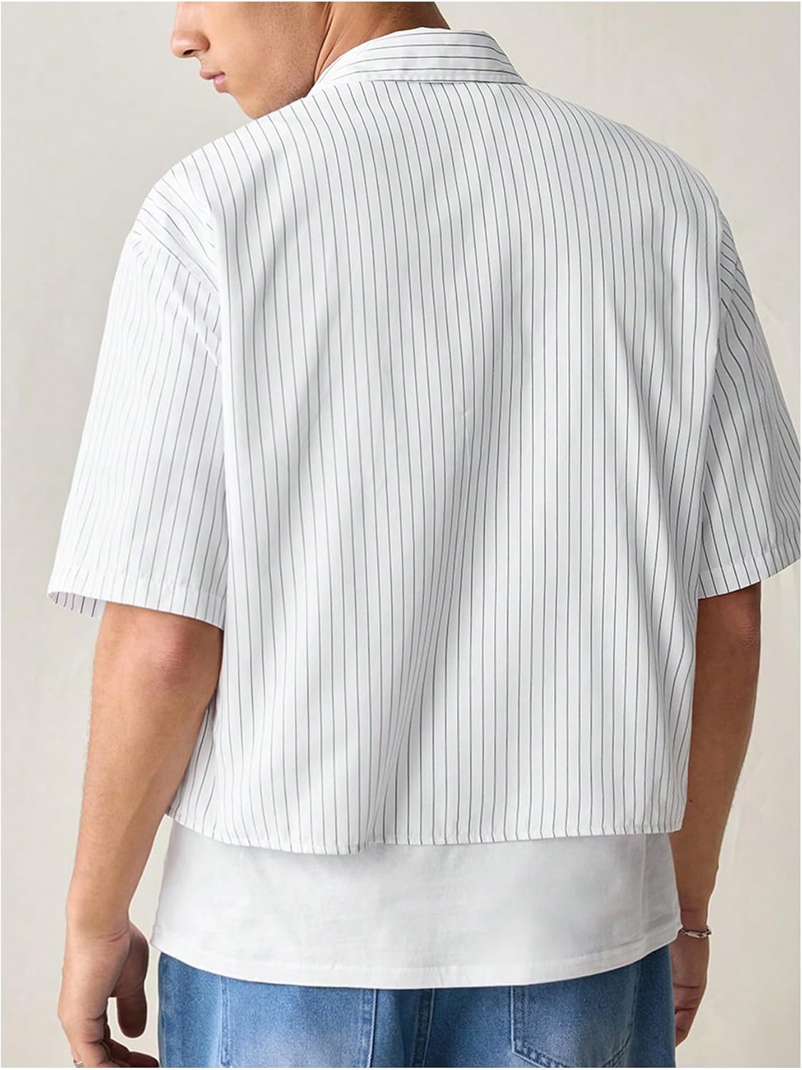 Men's Striped Button Down top